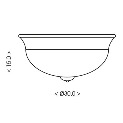 Brilagi - Plafondlamp FRESCO 2xE27/40W/230V Ø 30 cm koperkleurig