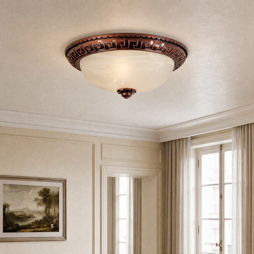 Brilagi - Plafondlamp FRESCO 2xE27/40W/230V Ø 30 cm koperkleurig