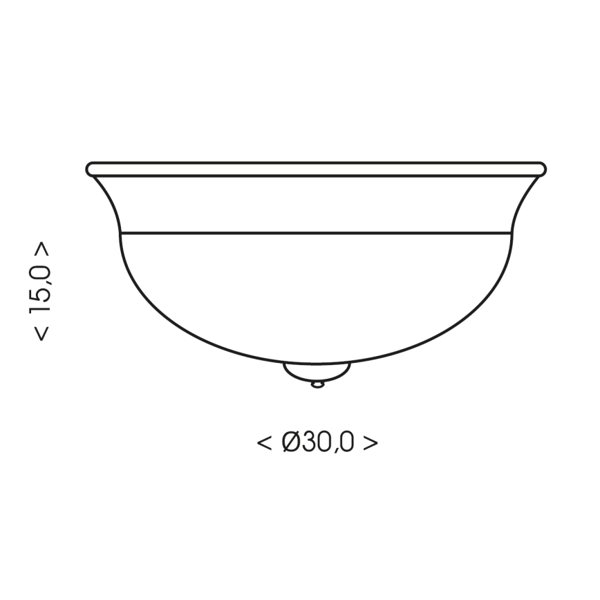 Brilagi - Plafondlamp FRESCO 2xE27/40W/230V Ø 30 cm koperkleurig