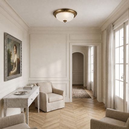 BRILAGI - Plafondlamp FRESCO 2xE27/40W/230V Ø 30 cm messing