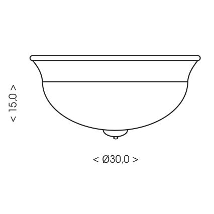 Brilagi - Plafondlamp FRESCO 2xE27/40W/230V Ø 30 cm messing