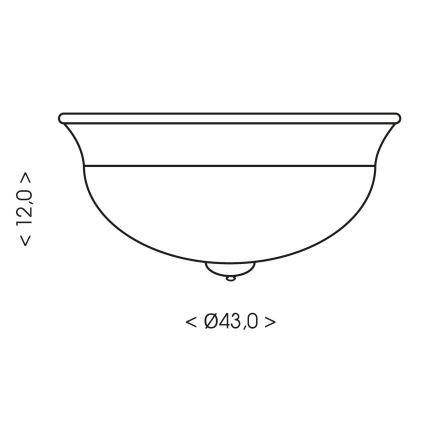 Brilagi - Plafondlamp FRESCO 2xE27/40W/230V Ø 43 cm bruin