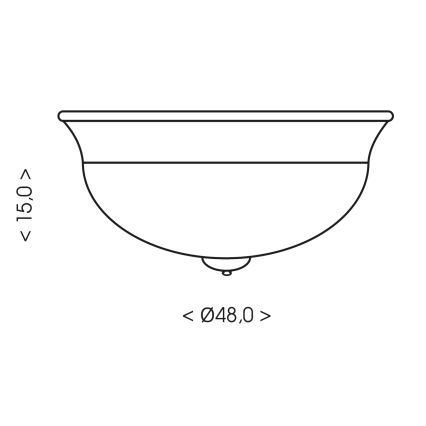 Brilagi - Plafondlamp FRESCO 3xE27/40W/230V Ø 48 cm bruin