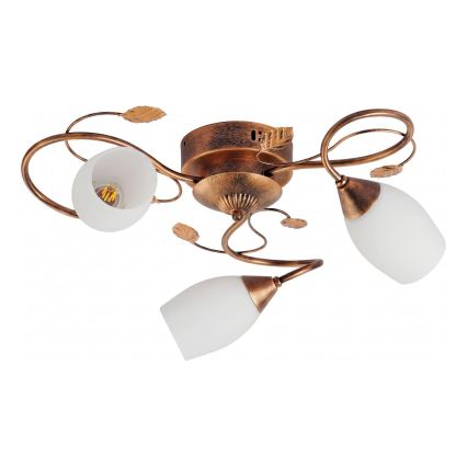 BRILAGI - Plafondlamp GRACE 3xE27/40W/230V Ø 53 cm patina/koper
