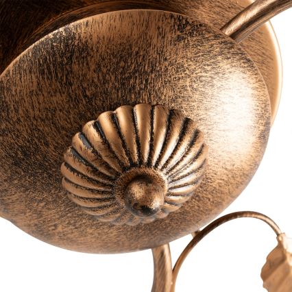 BRILAGI - Plafondlamp GRACE 3xE27/40W/230V Ø 53 cm patina/koper