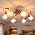 BRILAGI - Plafondlamp GRACE 6xE27/40W/230V Ø 79 cm patina/koper