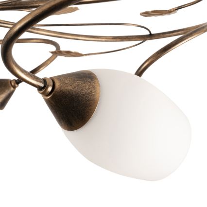 BRILAGI - Plafondlamp GRACE 6xE27/40W/230V Ø 79 cm patina/koper