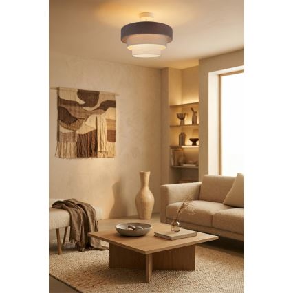 Brilagi - Plafondlamp LUNETA 1xE27/60W/230V Ø 40 cm grijs/crème/wit