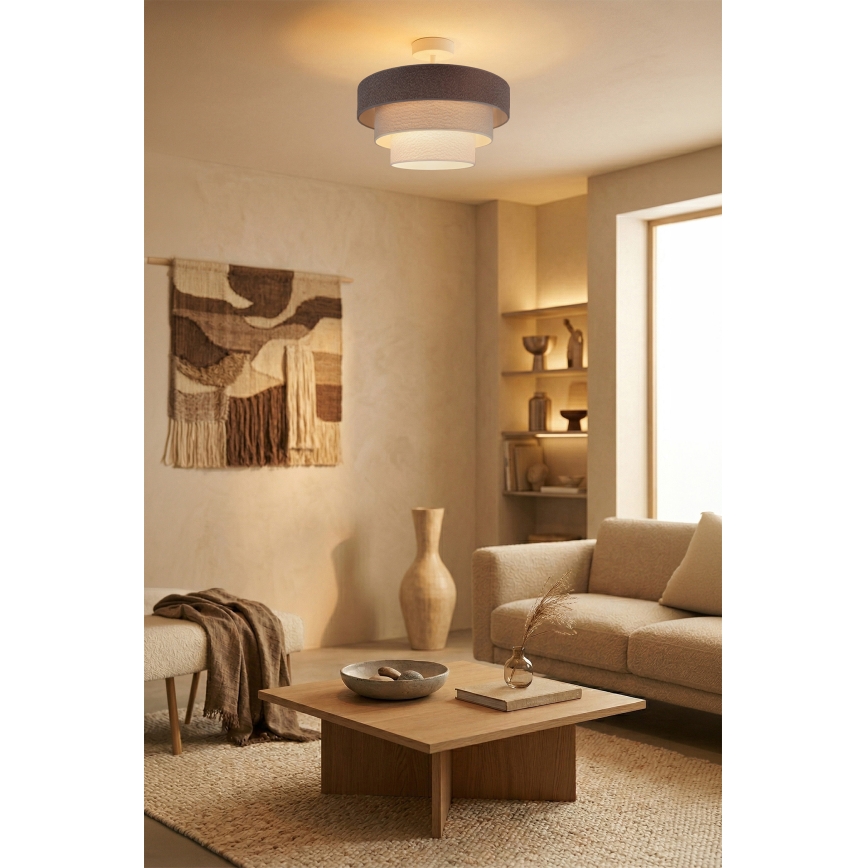 Brilagi - Plafondlamp LUNETA 1xE27/60W/230V Ø 40 cm grijs/crème/wit