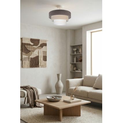 Brilagi - Plafondlamp LUNETA 1xE27/60W/230V Ø 40 cm grijs/crème/wit