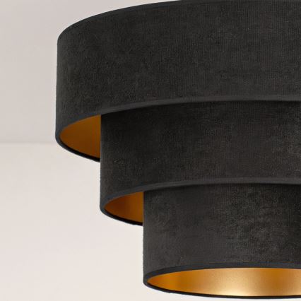 Brilagi - Plafondlamp LUNETA 1xE27/60W/230V Ø 40 cm zwart/goud