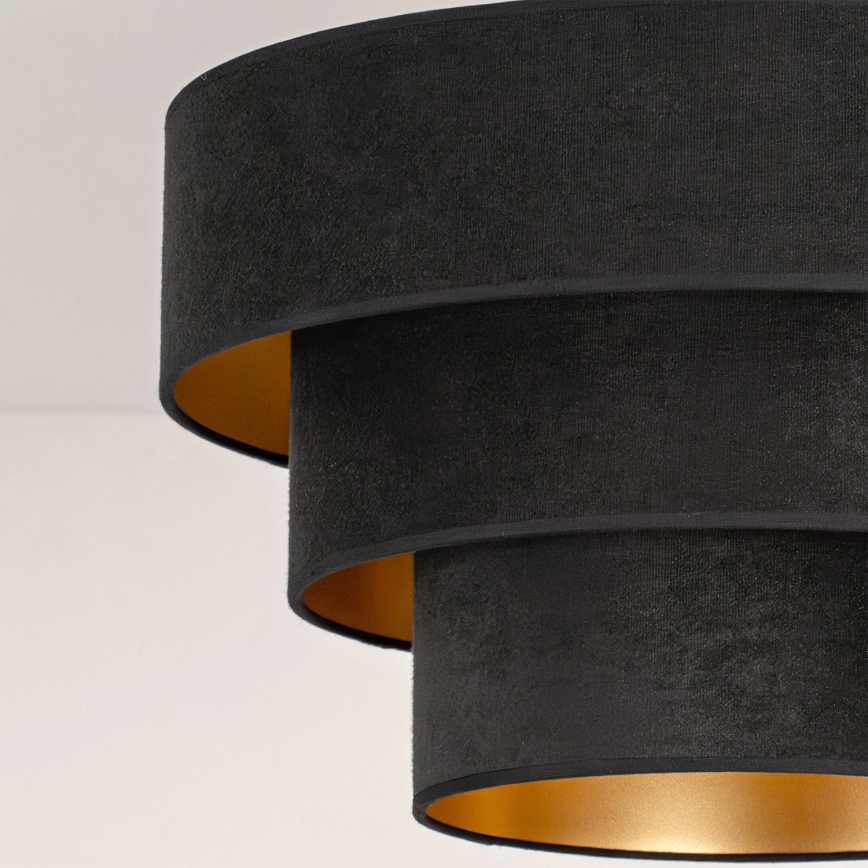 Brilagi - Plafondlamp LUNETA 1xE27/60W/230V Ø 40 cm zwart/goud
