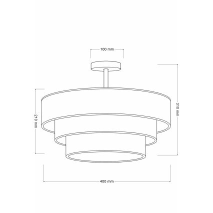 Brilagi - Plafondlamp LUNETA 1xE27/60W/230V Ø 40 cm zwart/goud