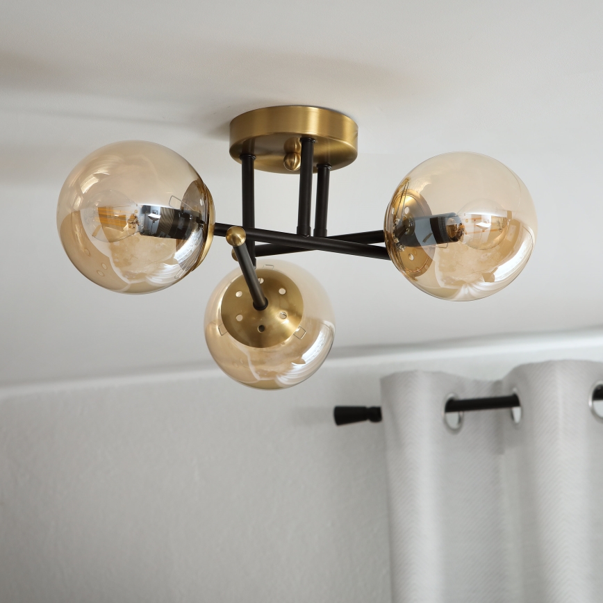 Brilagi - Plafondlamp MALIVA 3xE14/15W/230V goud