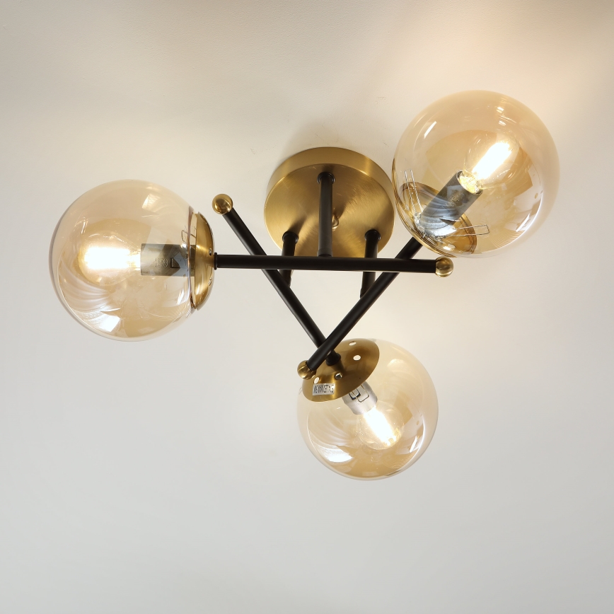 Brilagi - Plafondlamp MALIVA 3xE14/15W/230V goud