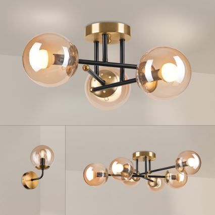 Brilagi - Plafondlamp MALIVA 3xE14/15W/230V goud