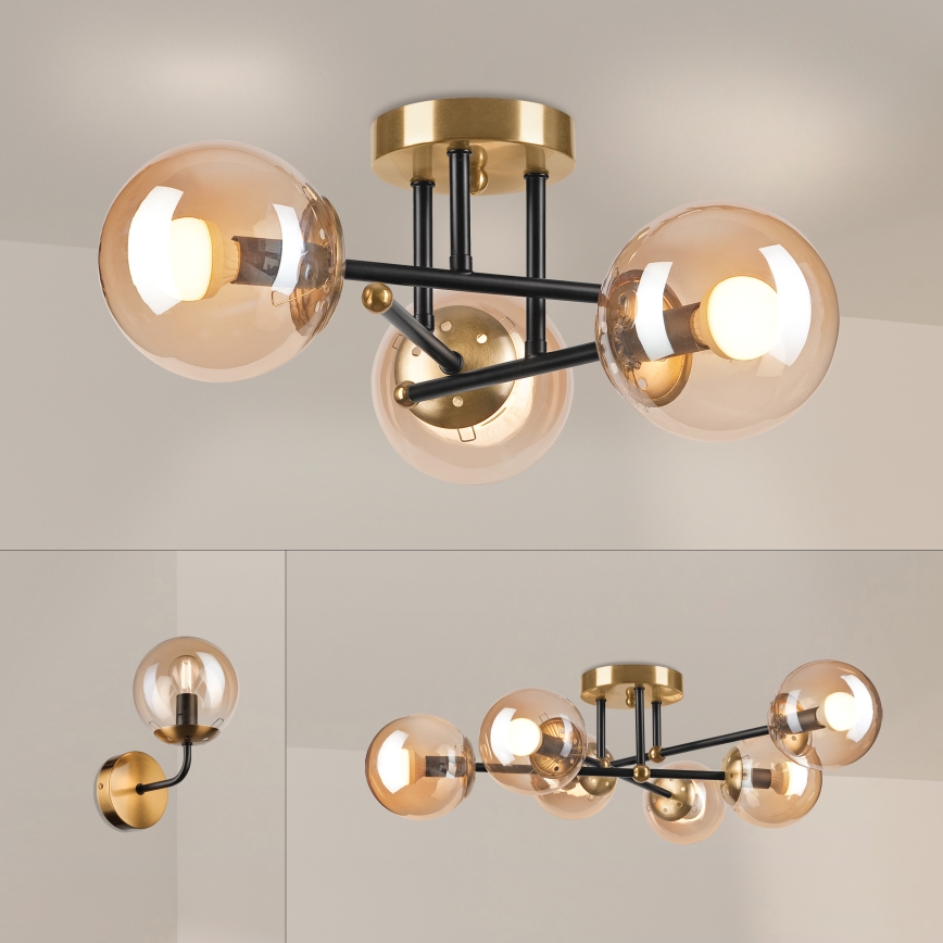 Brilagi - Plafondlamp MALIVA 3xE14/15W/230V goud