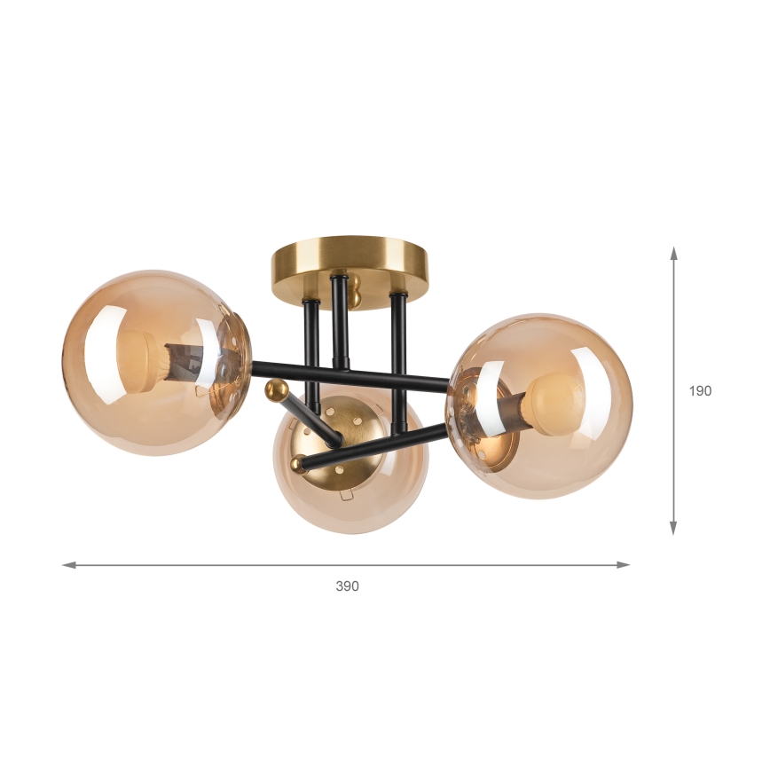 Brilagi - Plafondlamp MALIVA 3xE14/15W/230V goud