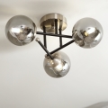 Brilagi - Plafondlamp MALIVA 3xE14/15W/230V mat chroom/rookglas