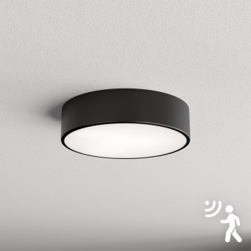 Brilagi - Plafondlamp met sensor CLARE 2xE27/40W/230V diameter 30 cm zwart