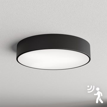 Brilagi - Plafondlamp met sensor CLARE 3xE27/40W/230V diameter 40 cm zwart