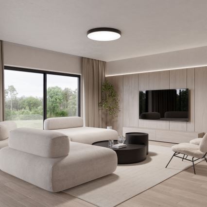 Brilagi - Plafondlamp met sensor CLARE 5xE27/24W/230V Ø 60 cm zwart