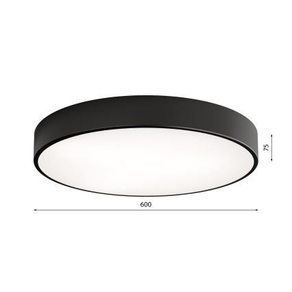 Brilagi - Plafondlamp met sensor CLARE 5xE27/24W/230V Ø 60 cm zwart