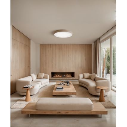 Brilagi - Plafondlamp met sensor CLARE 6xE27/40W/230V diameter 80 cm beige