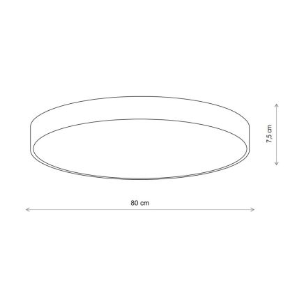 Brilagi - Plafondlamp met sensor CLARE 6xE27/40W/230V diameter 80 cm beige