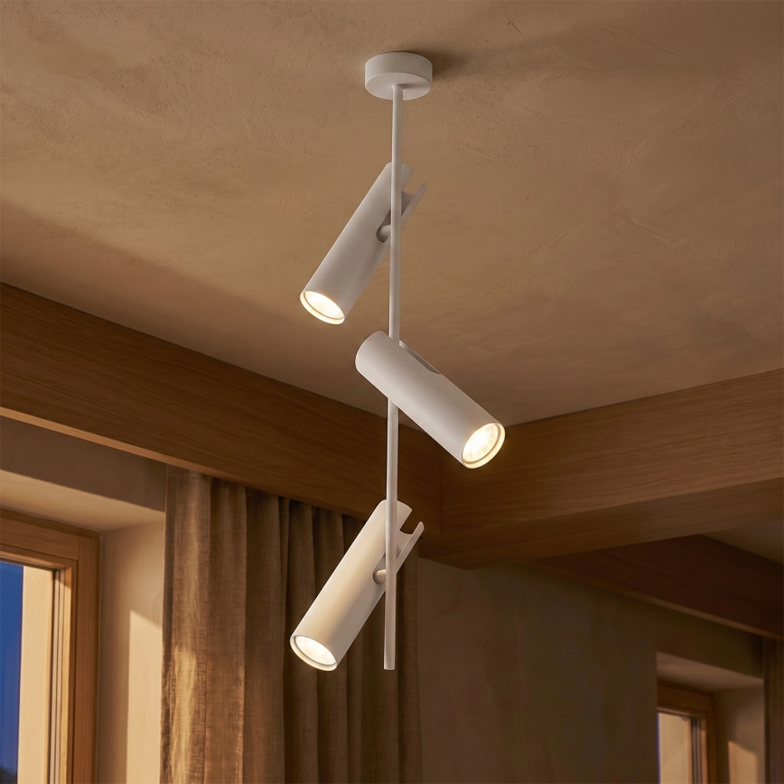 Brilagi - Plafondlamp met stang BRANCH 3xGU10/30W/230V wit
