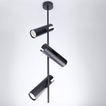 Brilagi - Plafondlamp met stang BRANCH 3xGU10/30W/230V zwart