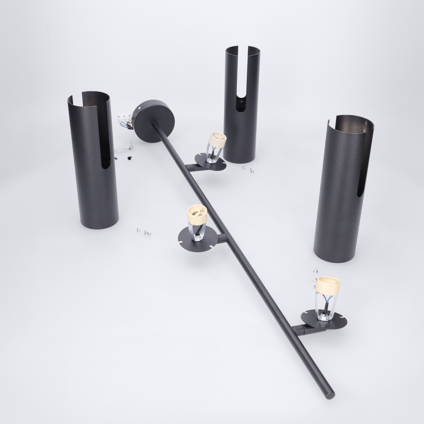 Brilagi - Plafondlamp met stang BRANCH 3xGU10/30W/230V zwart