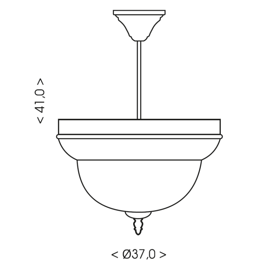 Brilagi - Plafondlamp met stang DAHLIA 3xE27/40W/230V Ø 37 cm messing