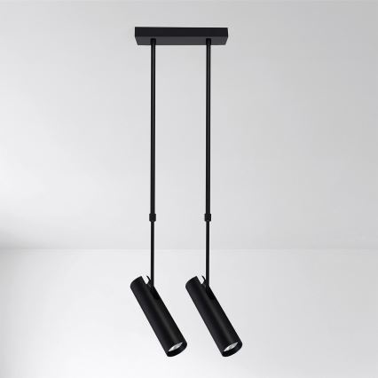 Brilagi - Plafondlamp met stang SELE 2xGU10/30W/230V zwart