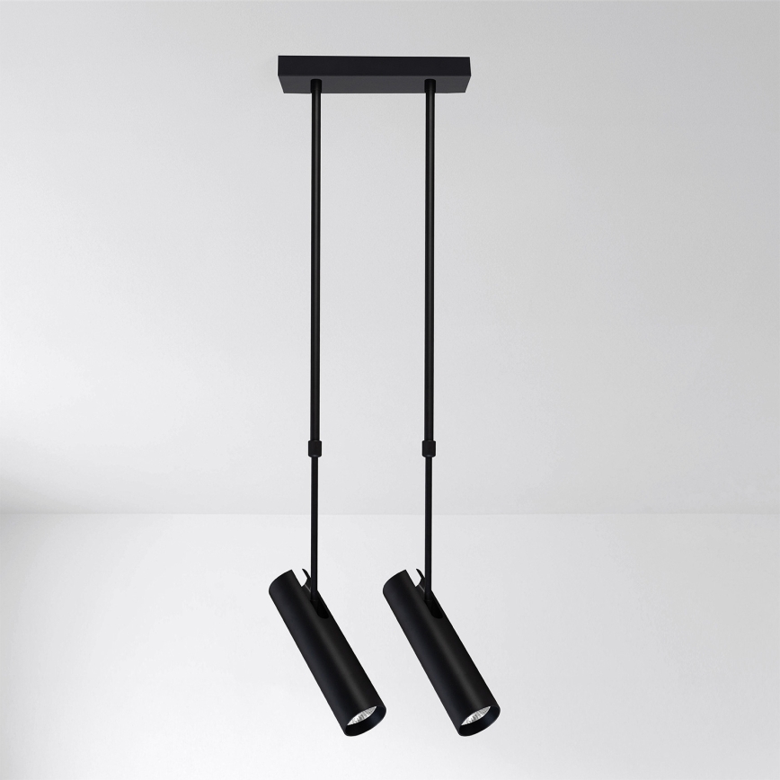 Brilagi - Plafondlamp met stang SELE 2xGU10/30W/230V zwart