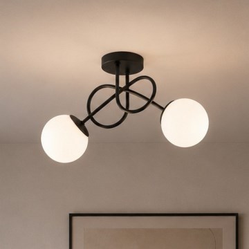 Brilagi - Plafondlamp MILO 2xE27/60W/230V zwart
