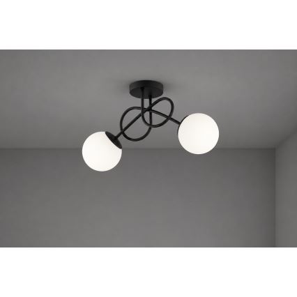 Brilagi - Plafondlamp MILO 2xE27/60W/230V zwart