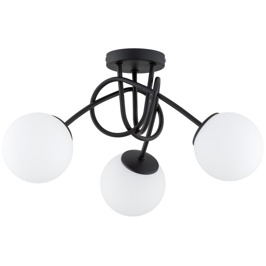 Brilagi - Plafondlamp MILO 3xE27/60W/230V zwart