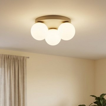 Brilagi - Plafondlamp MILO ECRU 1xE27/60W/230V Ø 15 cm beige/goud