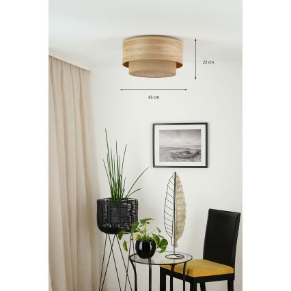 Brilagi - Plafondlamp MONTANA BOHO 1xE27/15W/230V diameter 45 cm bruin
