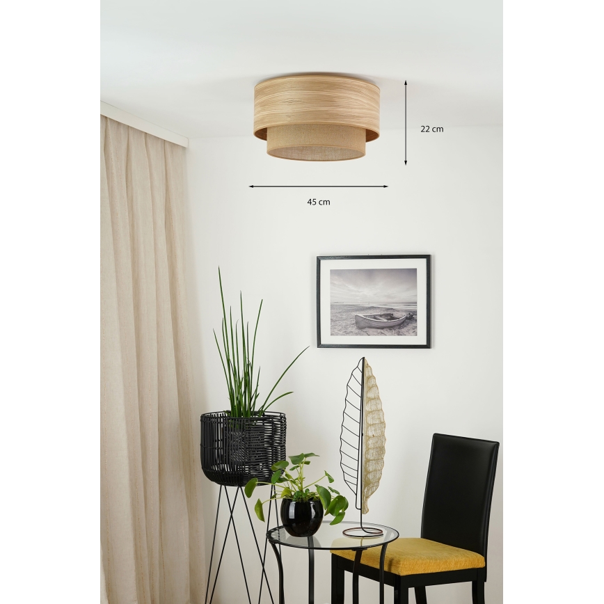 Brilagi - Plafondlamp MONTANA BOHO 1xE27/15W/230V diameter 45 cm bruin