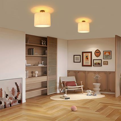 Brilagi - Plafondlamp NORDIC WAVE 1xE27/15W/230V Ø 32 cm linnen/zwart