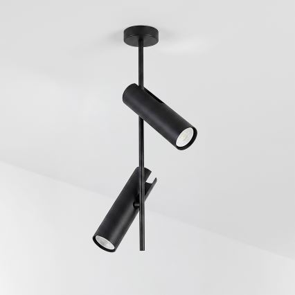Brilagi - Plafondlamp op stang BRANCH 2xGU10/30W/230V zwart