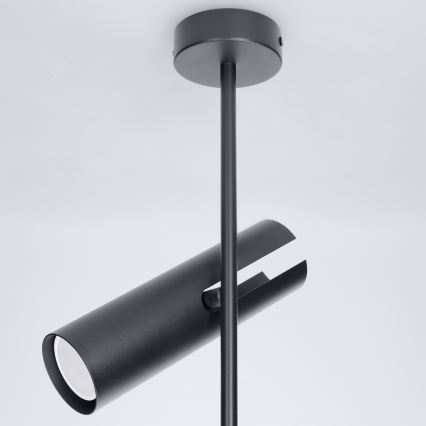 Brilagi - Plafondlamp op stang BRANCH 2xGU10/30W/230V zwart
