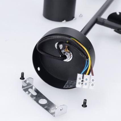 Brilagi - Plafondlamp op stang BRANCH 2xGU10/30W/230V zwart