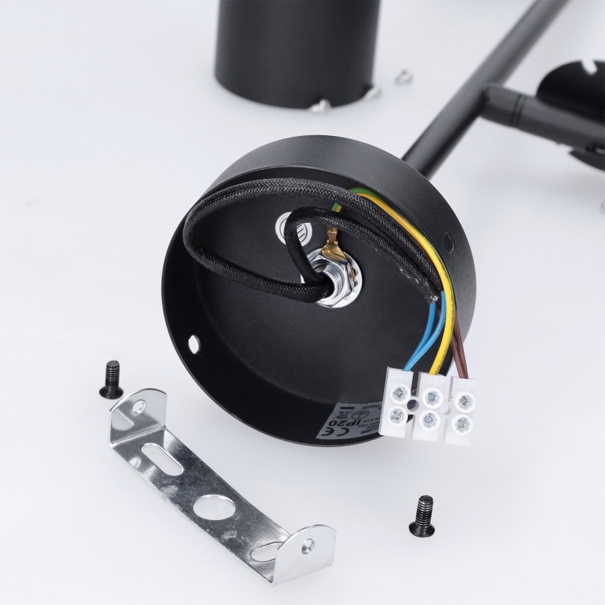 Brilagi - Plafondlamp op stang BRANCH 2xGU10/30W/230V zwart