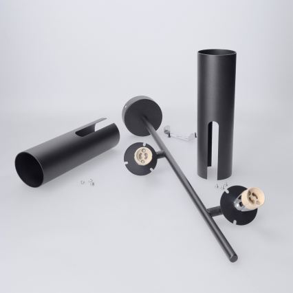 Brilagi - Plafondlamp op stang BRANCH 2xGU10/30W/230V zwart