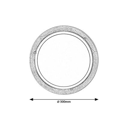 Brilagi - Plafondlamp ORBIS 1x E27/60W/230V Ø 30 cm grenen