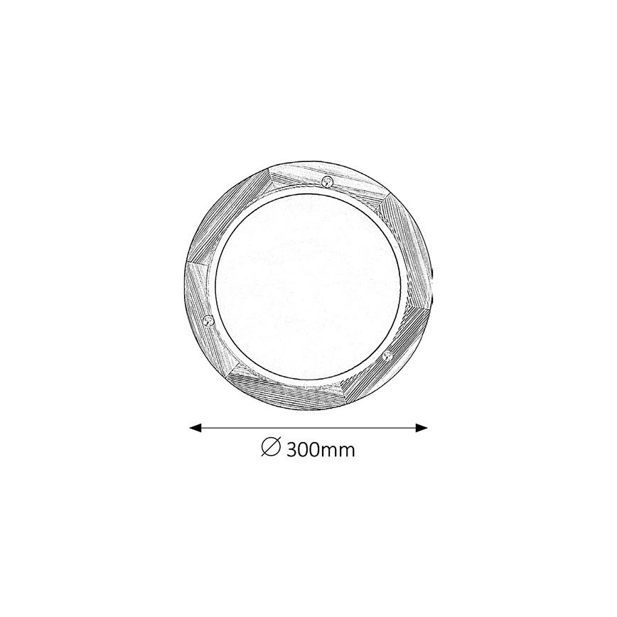 Brilagi - Plafondlamp ORBIS 1xE27/60W/230V Ø 30 cm dennenhout