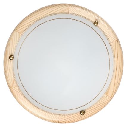 Brilagi - Plafondlamp ORBIS 1xE27/60W/230V Ø 30 cm dennenhout